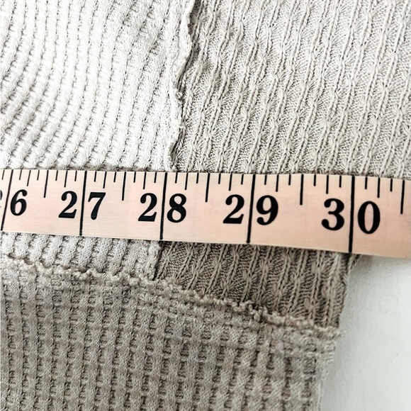 Free People We The Free Castillo Henley Medium Long Sleeve Women Patch Work EUC - Picture 12 of 12